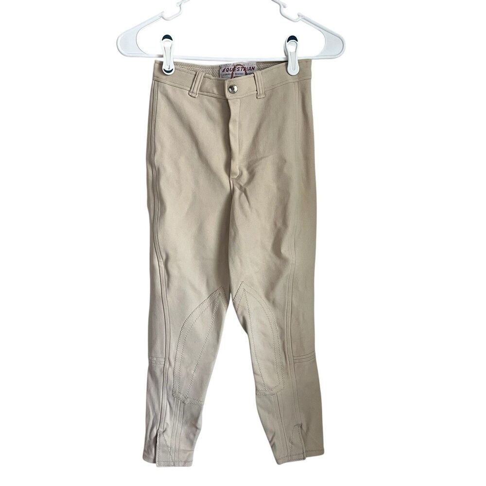 Equestrian Correct Riding Apparel Riding Pants Tan Made in USA Youth Girls 14
